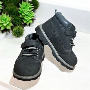 Garanimals Infant Ankle Boots Size 5 Black Velcro Straps Non-Slip